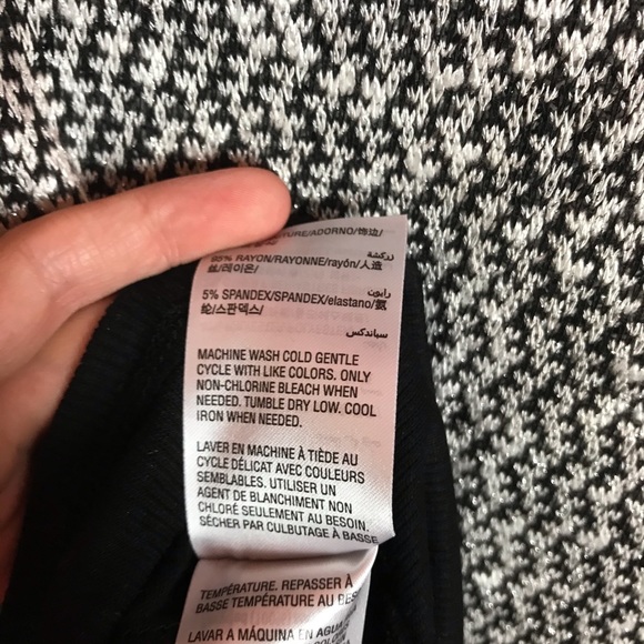 INC deep black metallic long sleeve knit sweater - Picture 10 of 10